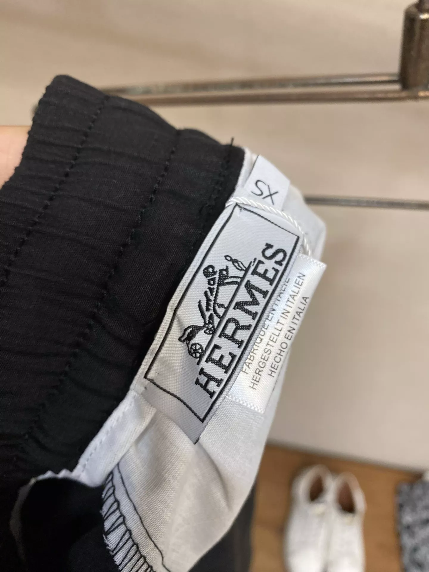 에르메스 린넨 혼방 와이드 캐주얼 반바지 상세 이미지 4