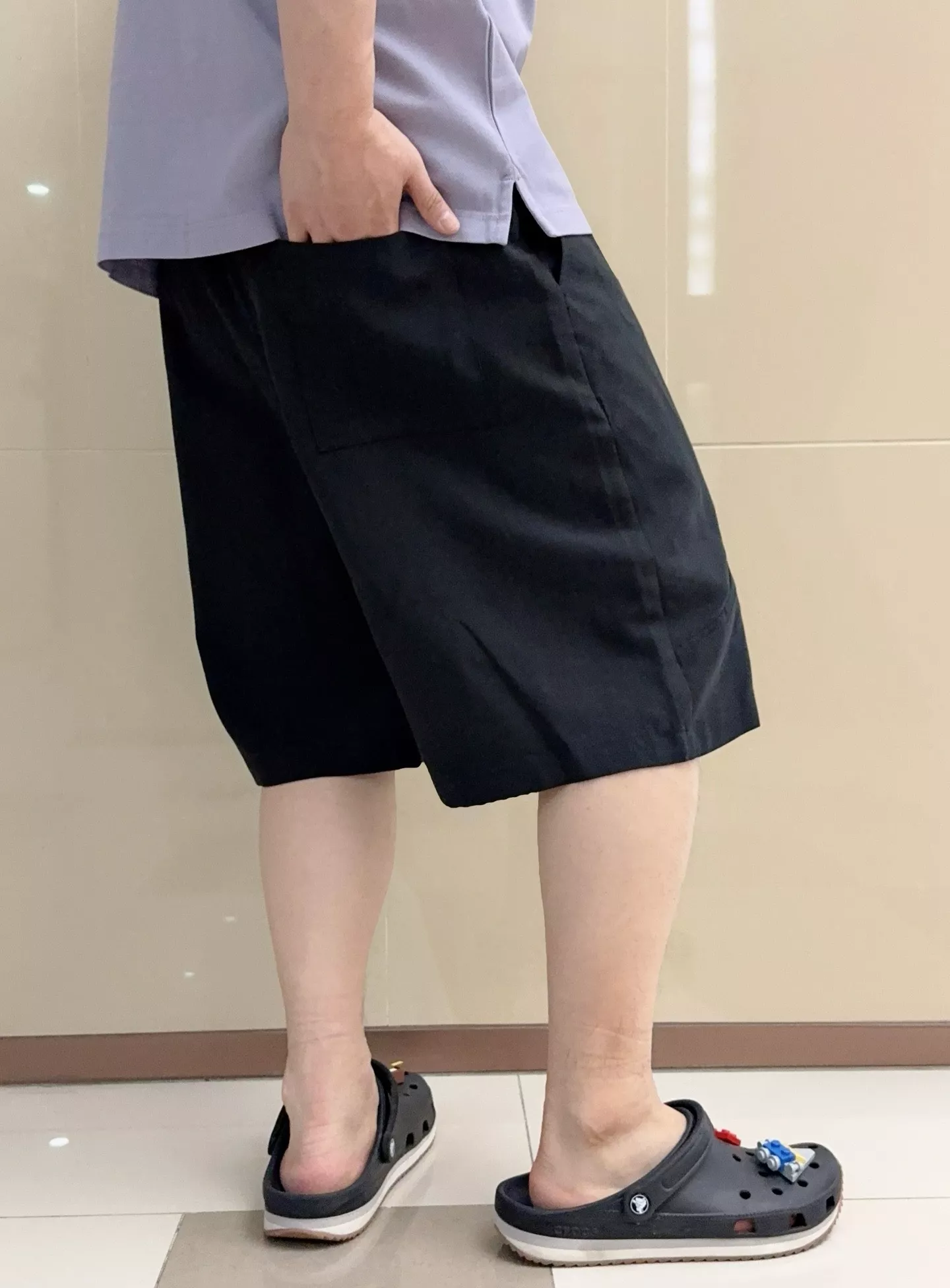 에르메스 린넨 혼방 와이드 캐주얼 반바지 상세 이미지 10