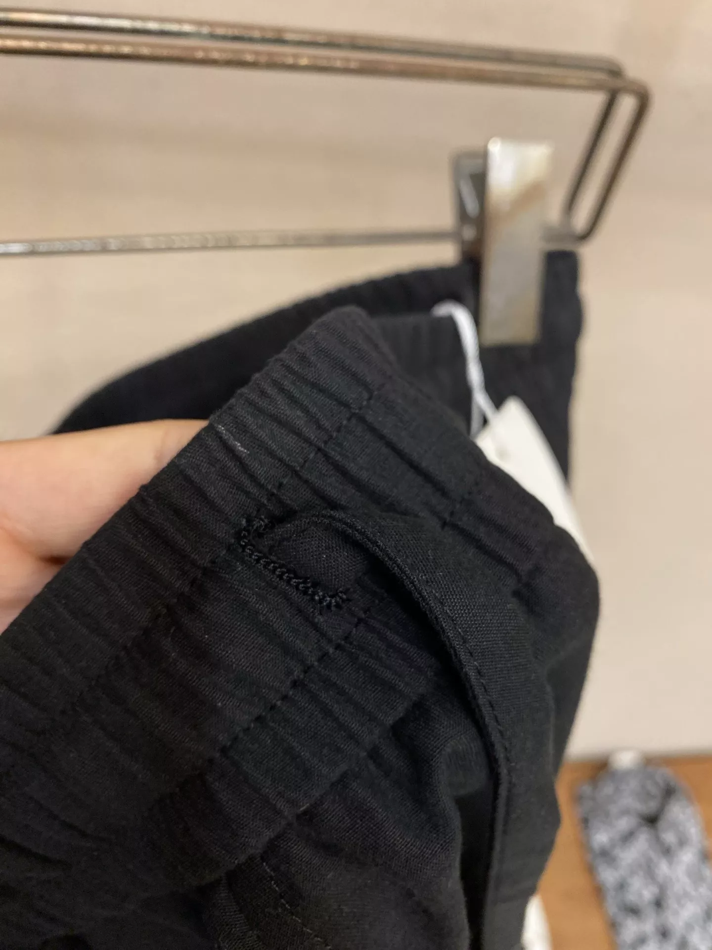 에르메스 린넨 혼방 와이드 캐주얼 반바지 상세 이미지 3