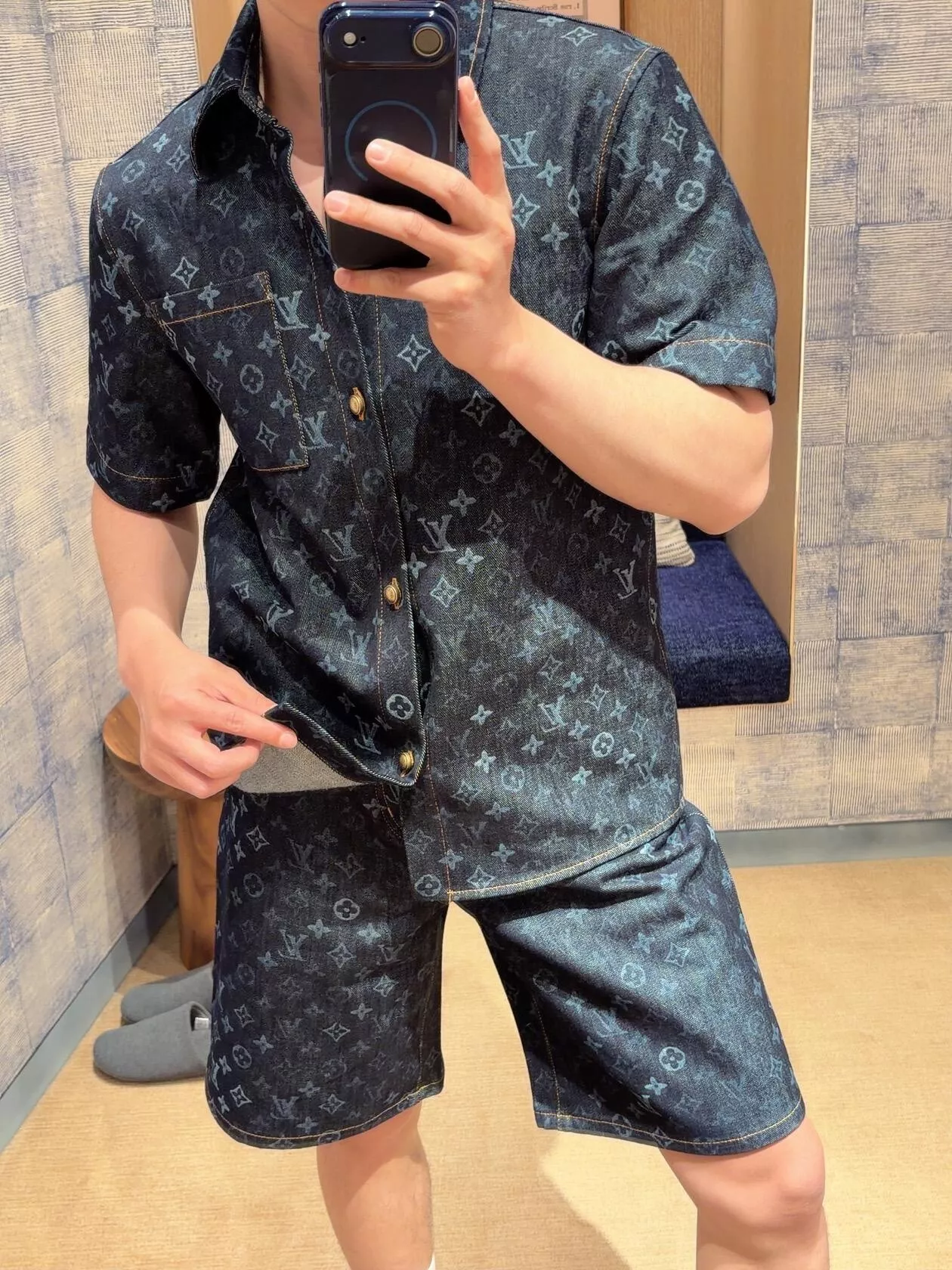 루이비통 모노그램 올오버 데님 하프 팬츠 상세 이미지 17