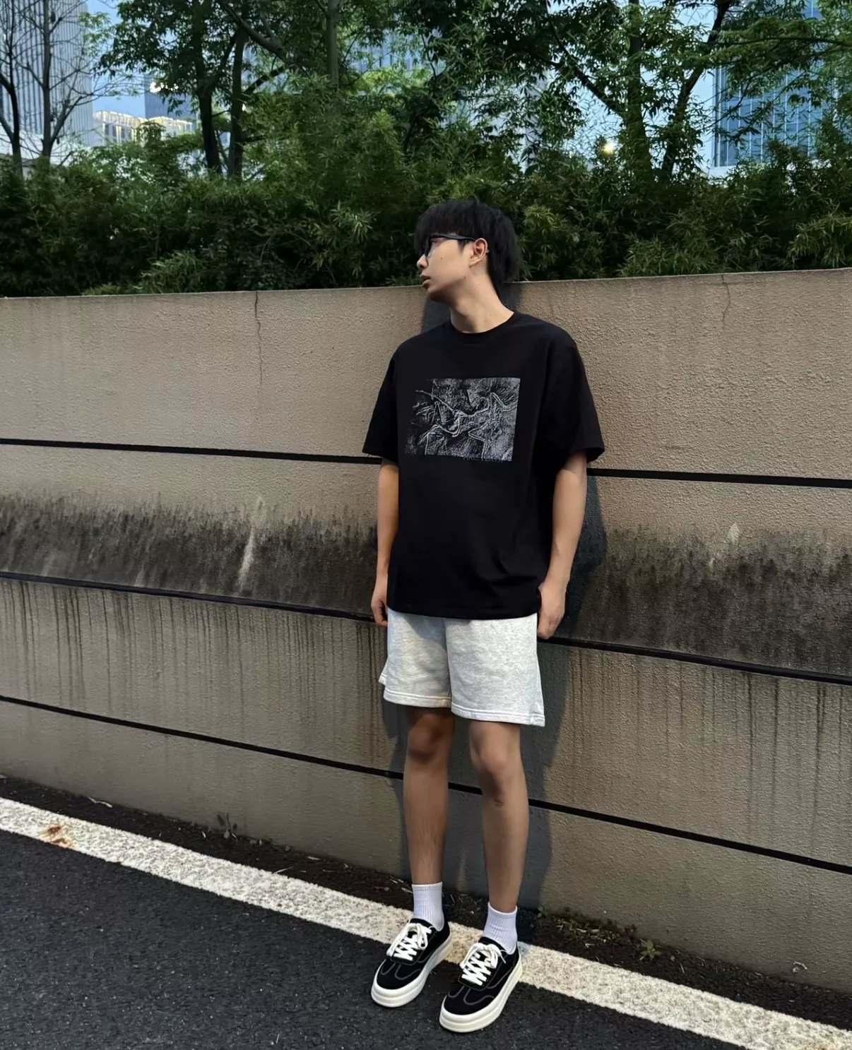 아크테릭스 레터 로고 프린트 라운드넥 반소매 티셔츠 상세 이미지 30