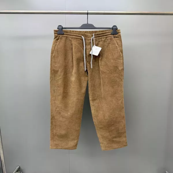 발렌시아가 코튼 코듀로이 드로스트링 캐주얼 팬츠