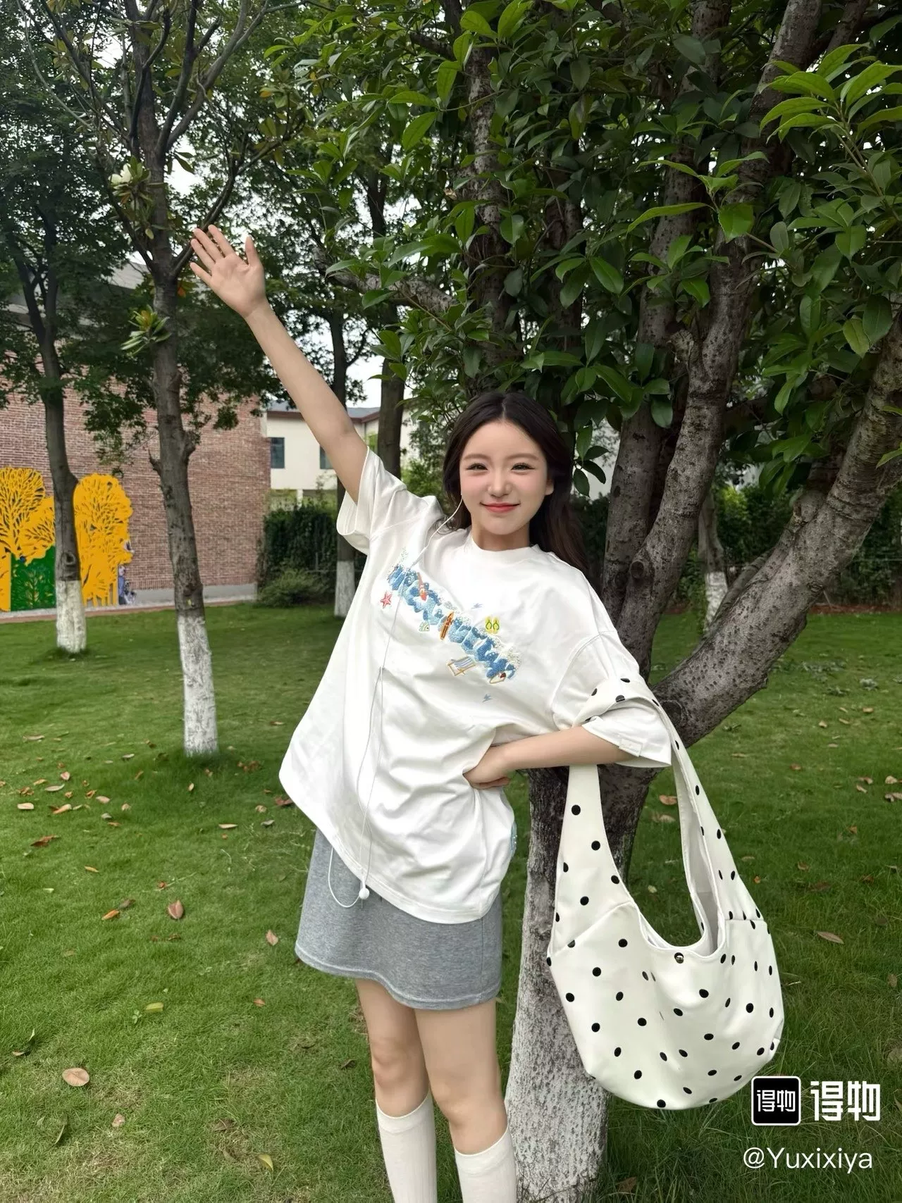 아메리칸익스프레스 진주 장식 타월 자수 반소매 티셔츠 상세 이미지 38