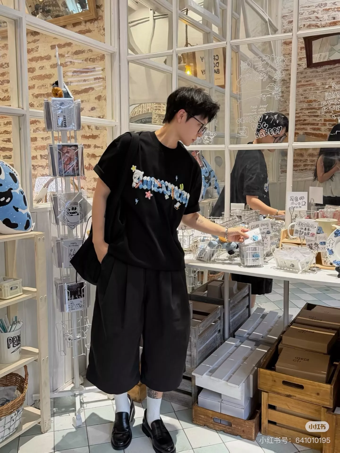 아메리칸익스프레스 진주 장식 타월 자수 반소매 티셔츠 상세 이미지 25