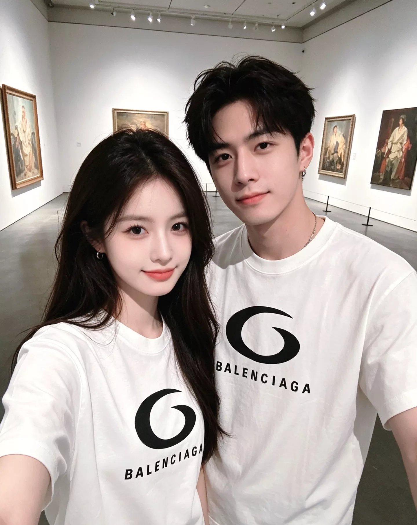 발렌시아가 원형 실리콘 로고 프린트 반소매 티셔츠 상세 이미지 18