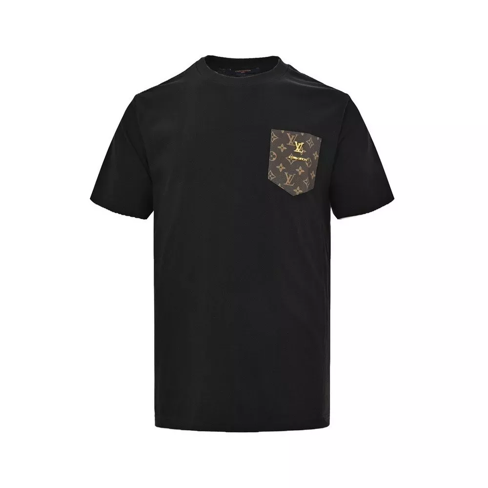 루이비통 모노그램 가죽 포켓 디테일 반소매 티셔츠