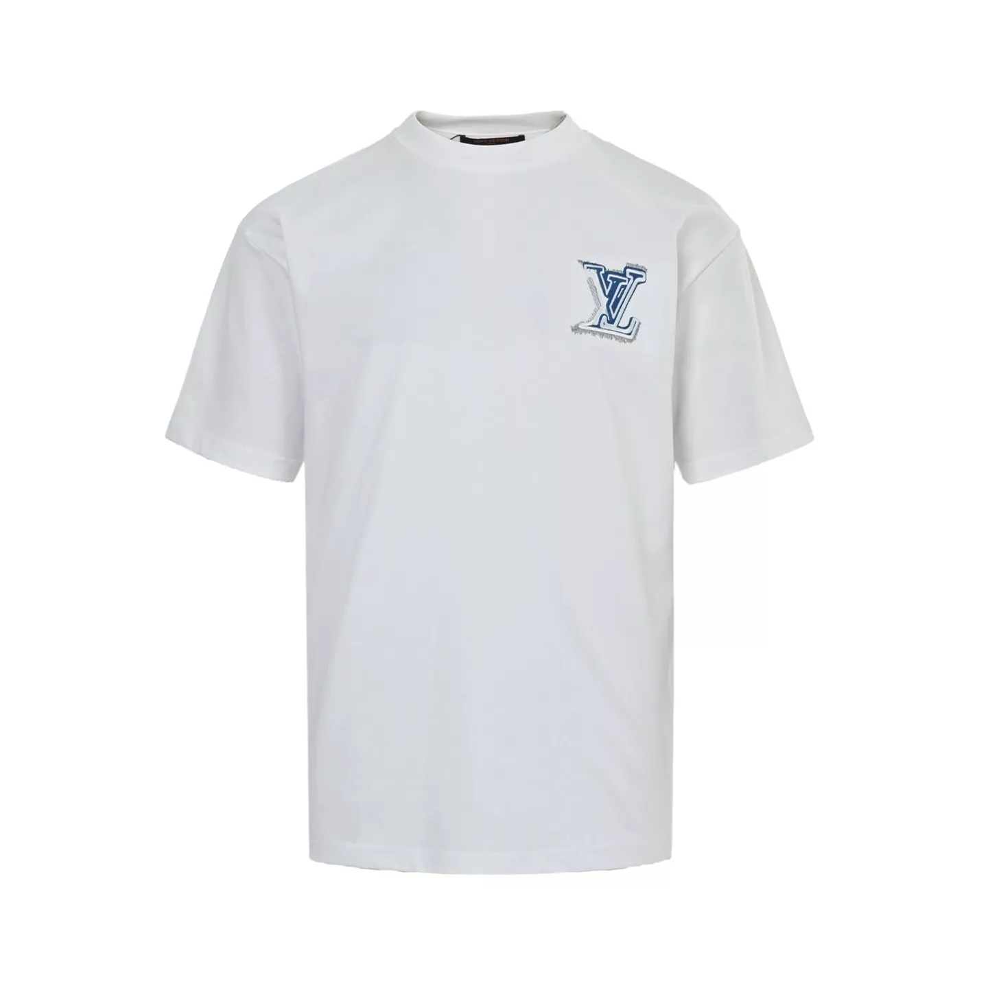 루이비통 전후면 레터 로고 자수 반소매 티셔츠 상세 이미지 1