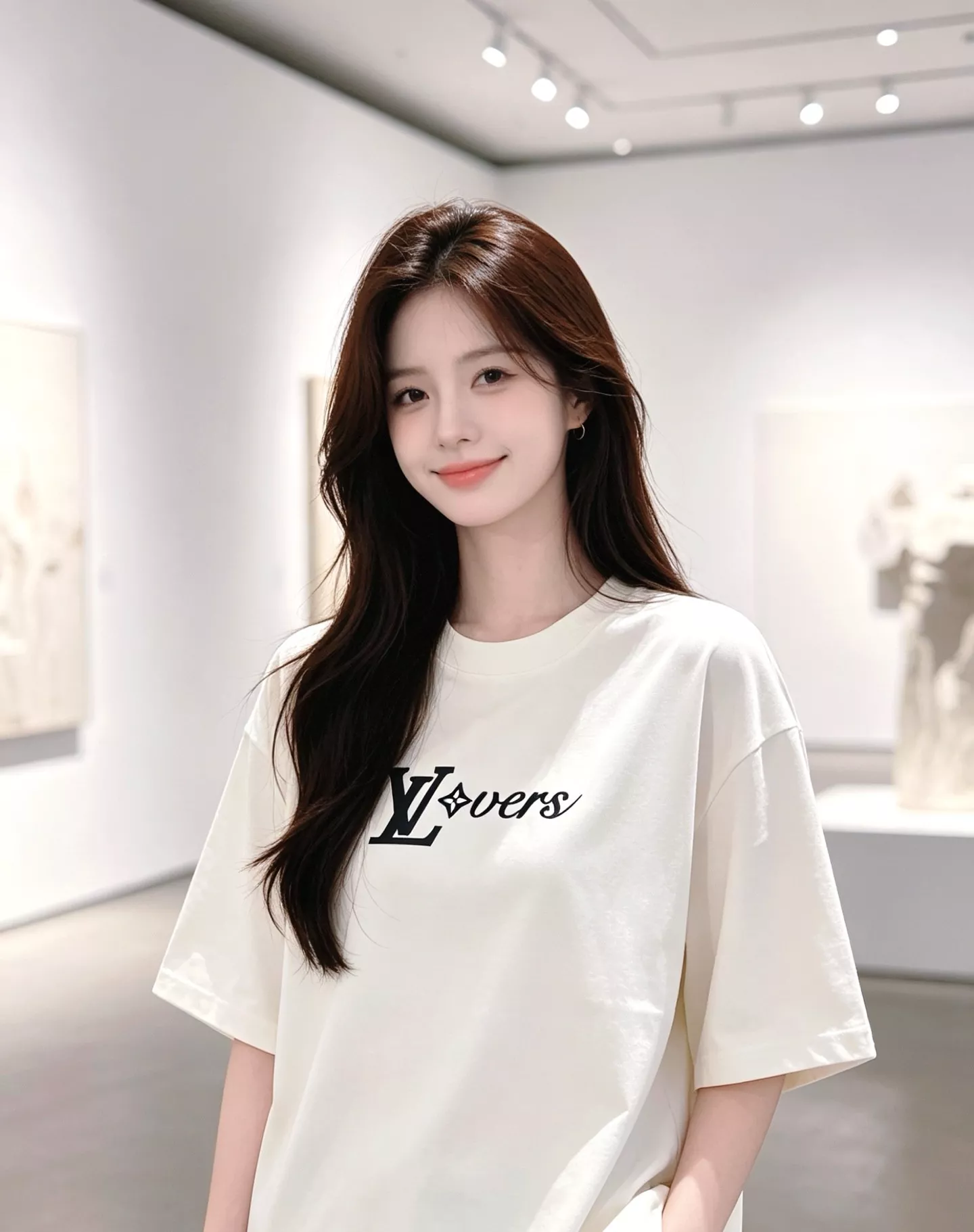 루이비통 레터 로고 프린트 반소매 티셔츠 상세 이미지 11