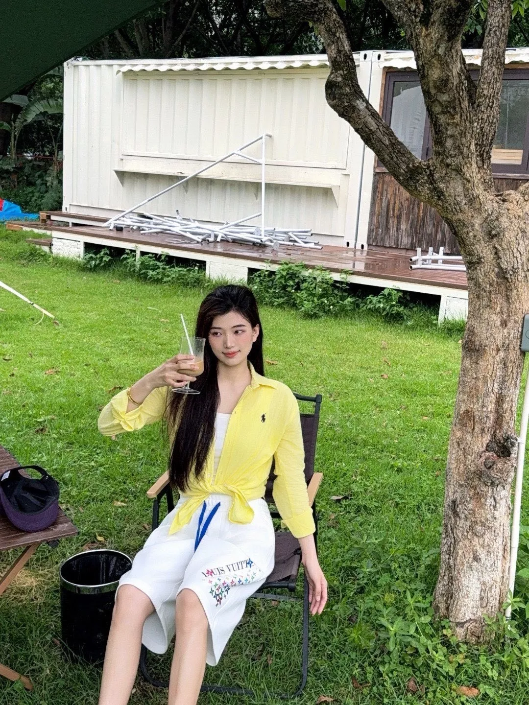 루이비통 레인보우 모노그램 그라데이션 프린트 하프 팬츠 상세 이미지 12