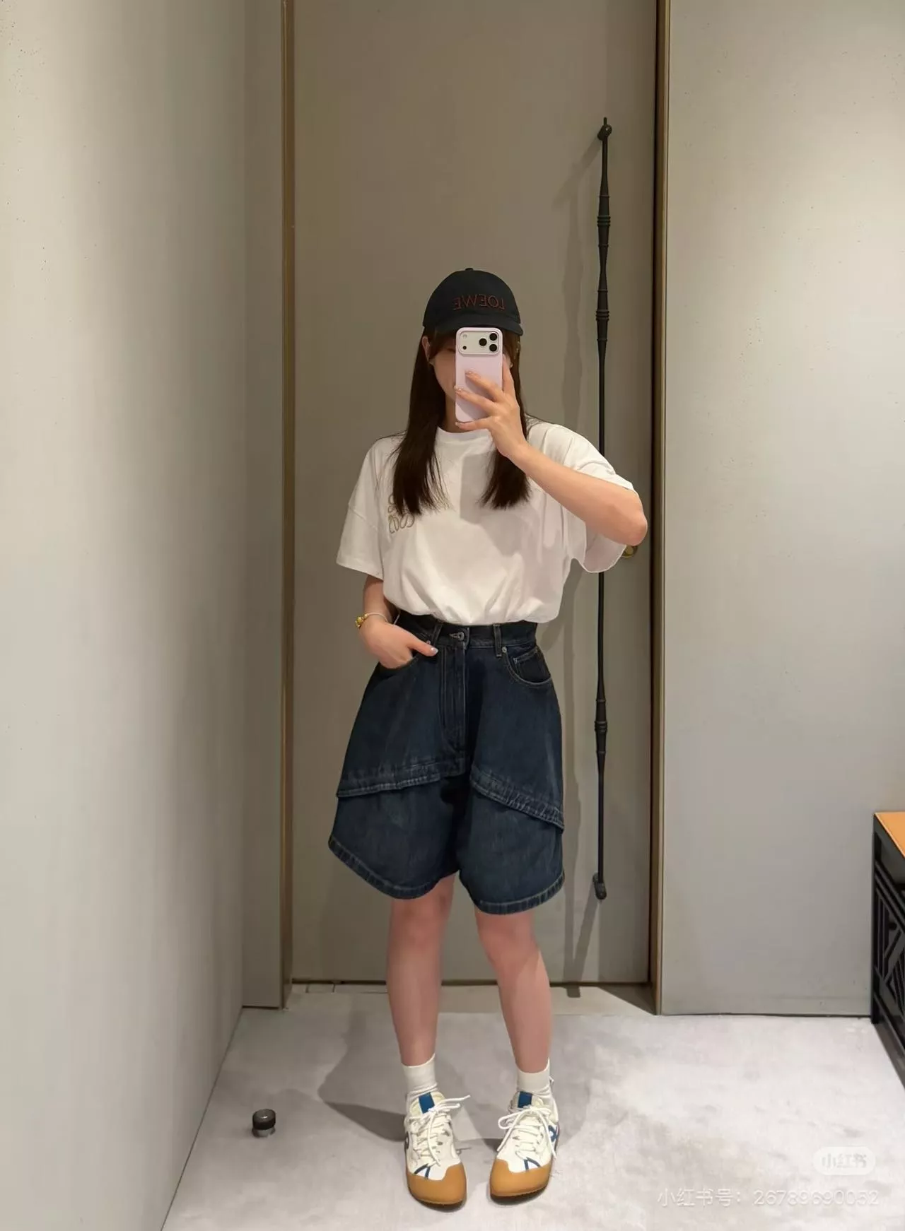 로에베 하이웨이스트 데님 와이드 하프 팬츠 상세 이미지 19