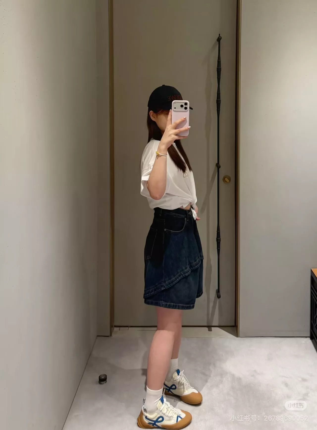 로에베 하이웨이스트 데님 와이드 하프 팬츠 상세 이미지 20
