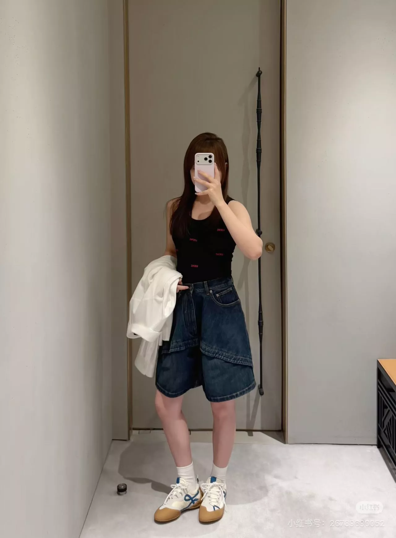 로에베 하이웨이스트 데님 와이드 하프 팬츠 상세 이미지 21