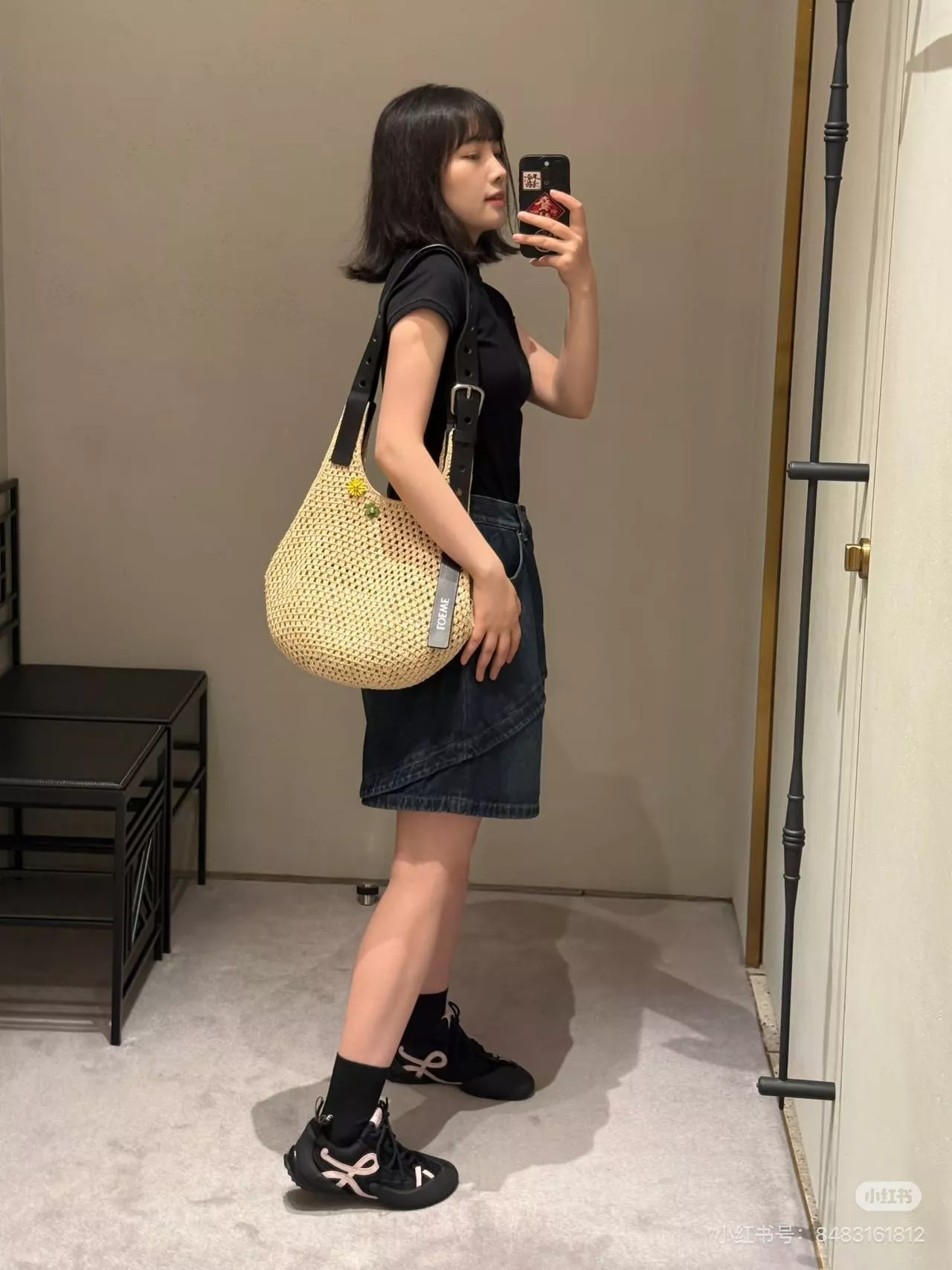 로에베 하이웨이스트 데님 와이드 하프 팬츠 상세 이미지 31