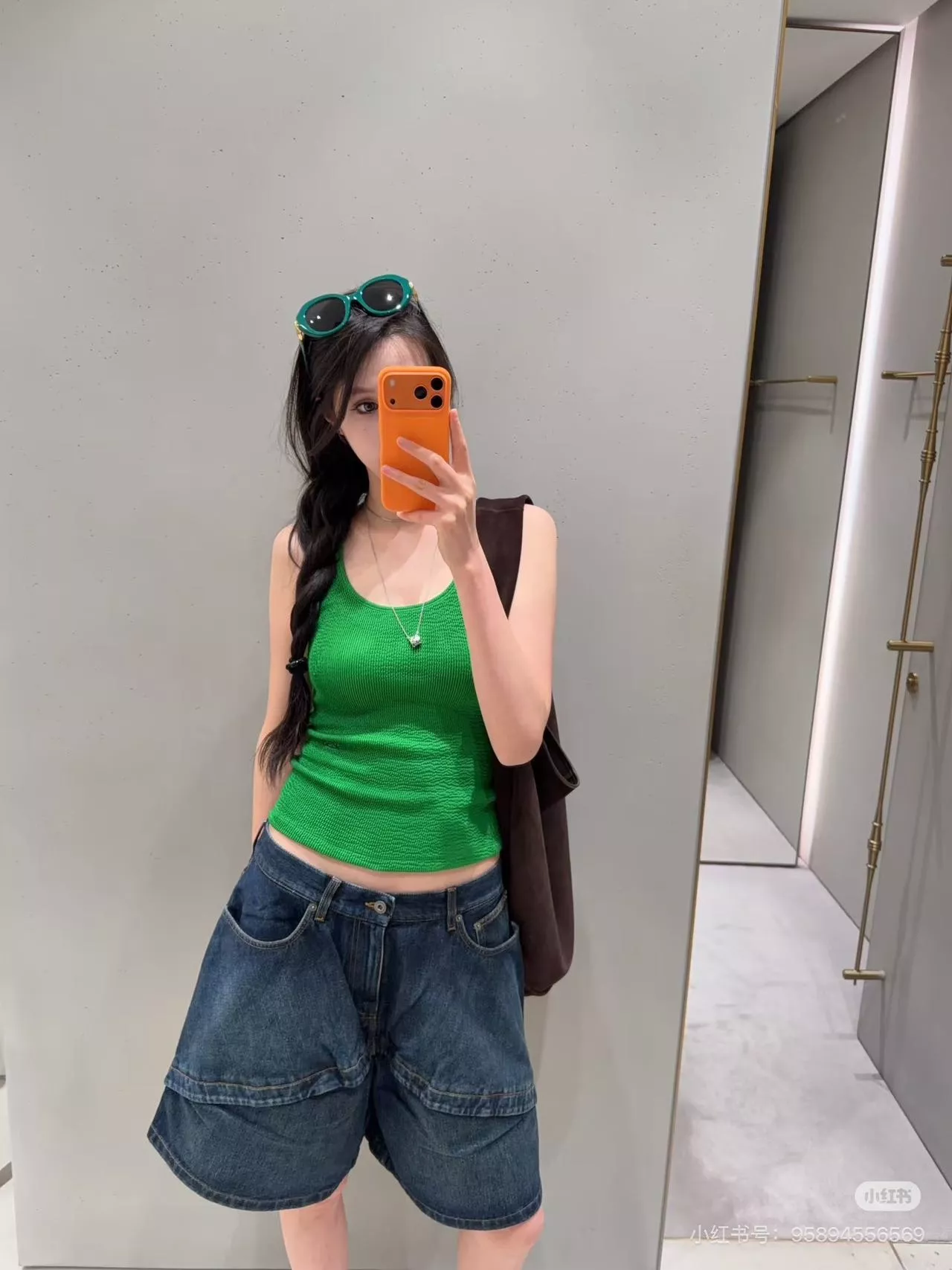 로에베 하이웨이스트 데님 와이드 하프 팬츠 상세 이미지 39