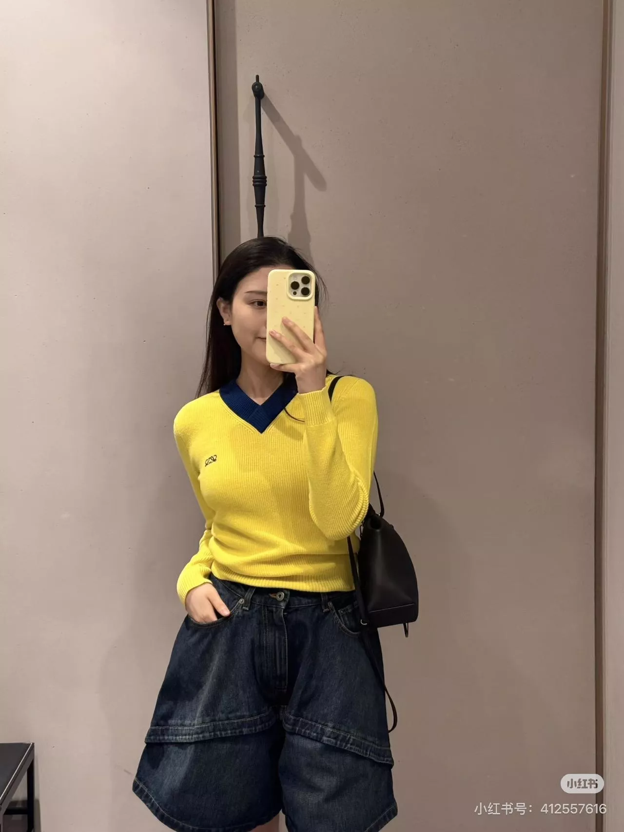 로에베 하이웨이스트 데님 와이드 하프 팬츠 상세 이미지 36