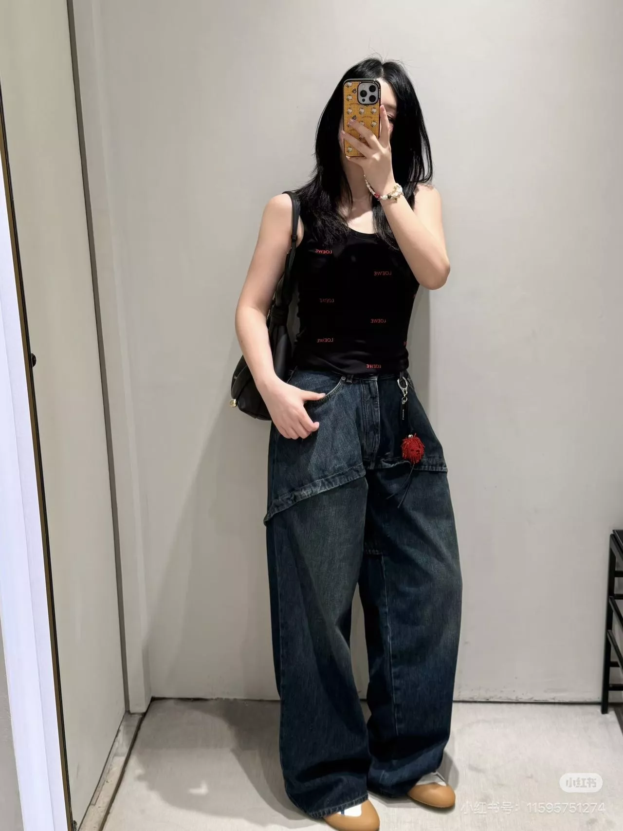 로에베 하이웨이스트 와이드 데님 팬츠 상세 이미지 18