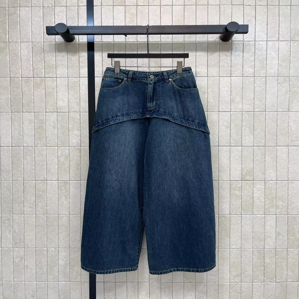 로에베 하이웨이스트 와이드 데님 팬츠