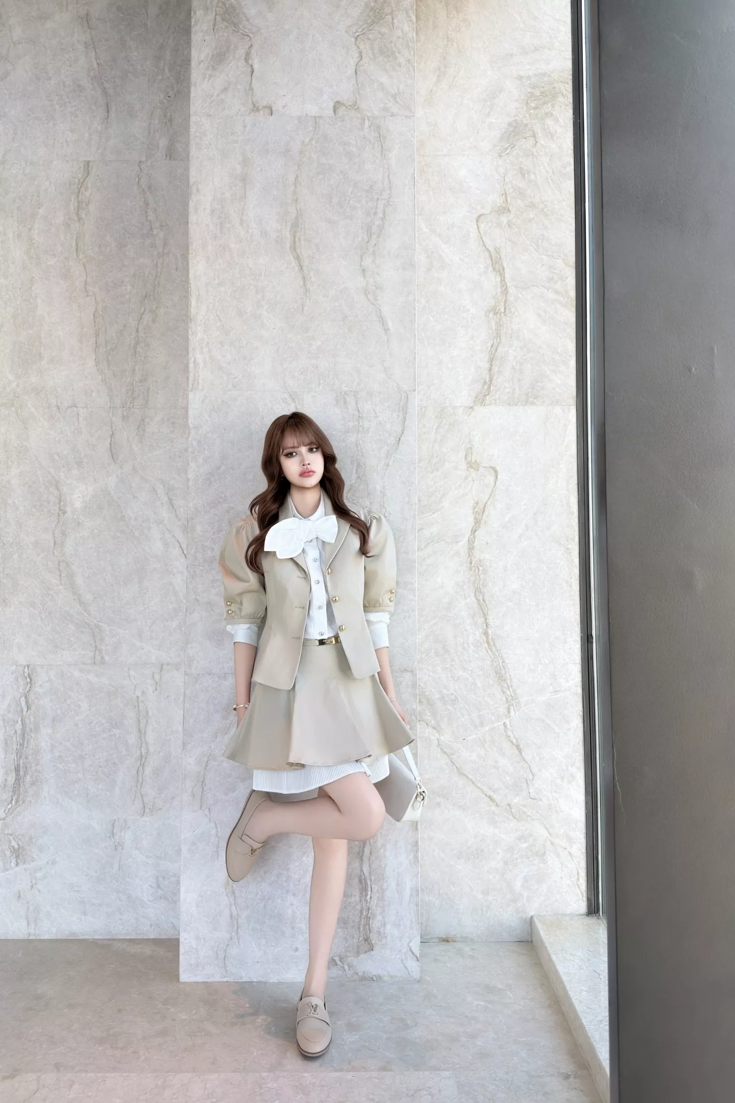 로에베 더블 레이어 플리츠 미니 스커트 상세 이미지 46