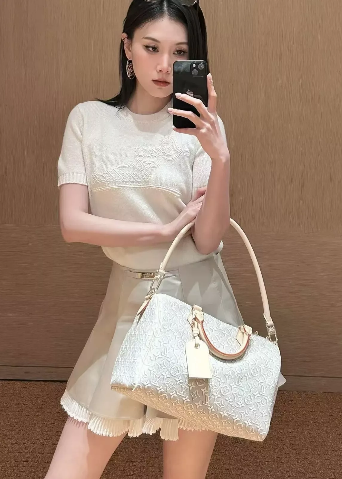 로에베 더블 레이어 플리츠 미니 스커트 상세 이미지 25