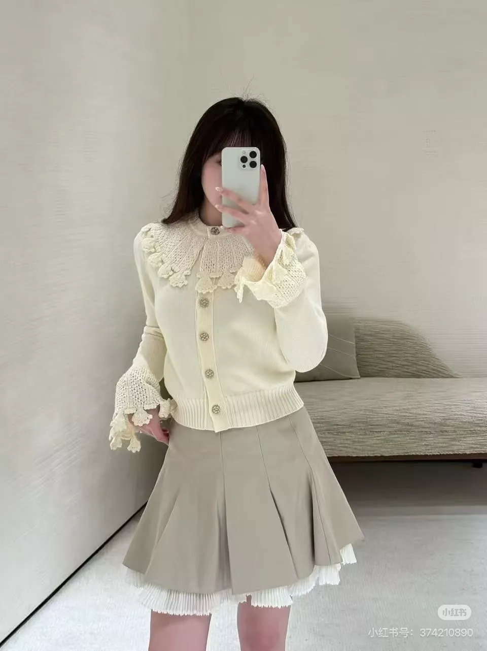 로에베 더블 레이어 플리츠 미니 스커트 상세 이미지 33
