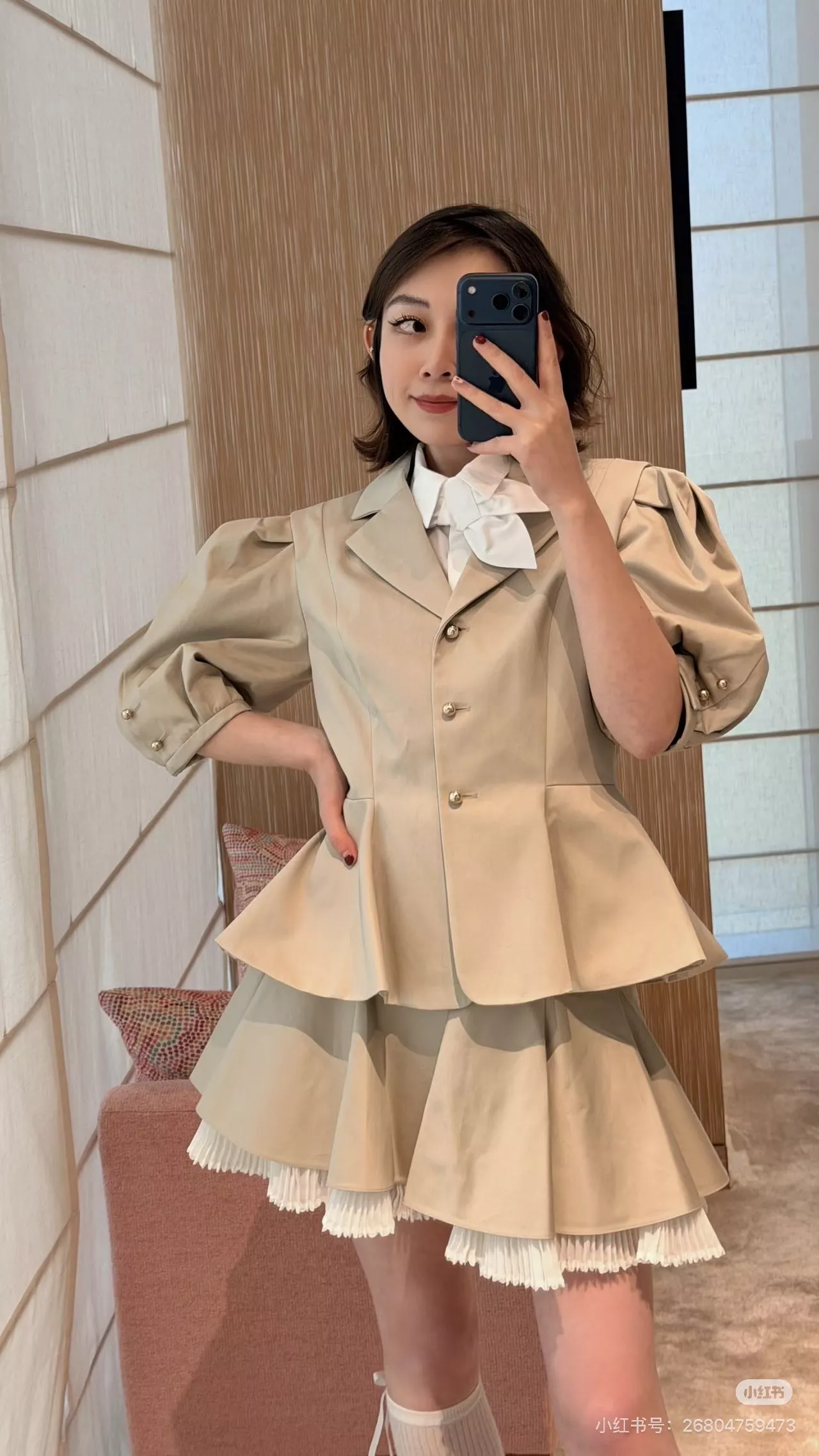 로에베 더블 레이어 플리츠 미니 스커트 상세 이미지 42