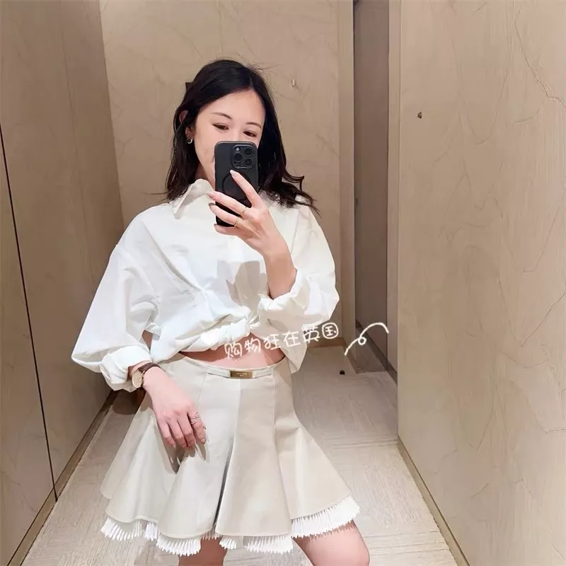 로에베 더블 레이어 플리츠 미니 스커트 상세 이미지 30