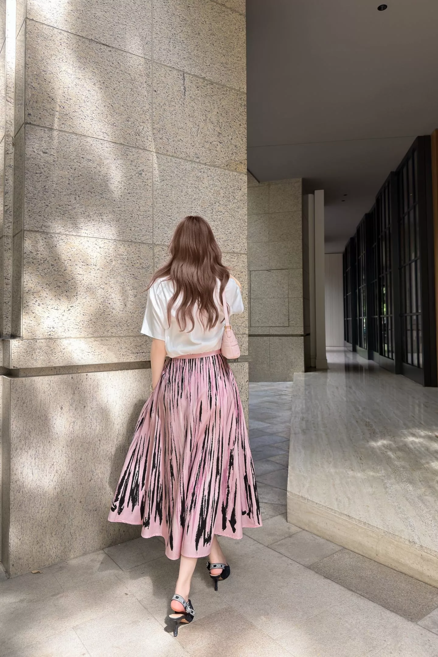 디올 타이다이 하이웨이스트 플리츠 롱 스커트 상세 이미지 50