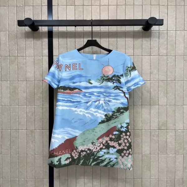 샤넬 프린트 스트레이트 원피스