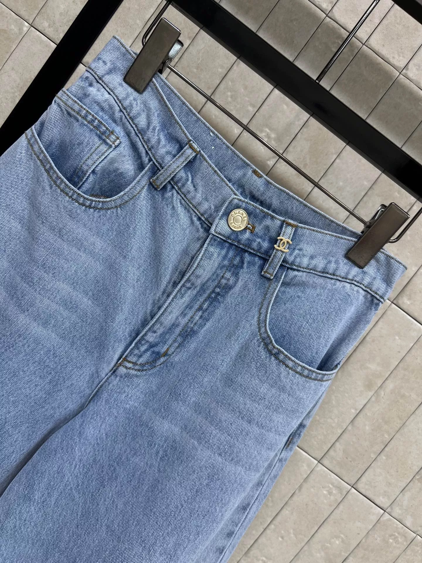 셀린느 하이웨이스트 와이드 데님 팬츠 상세 이미지 2