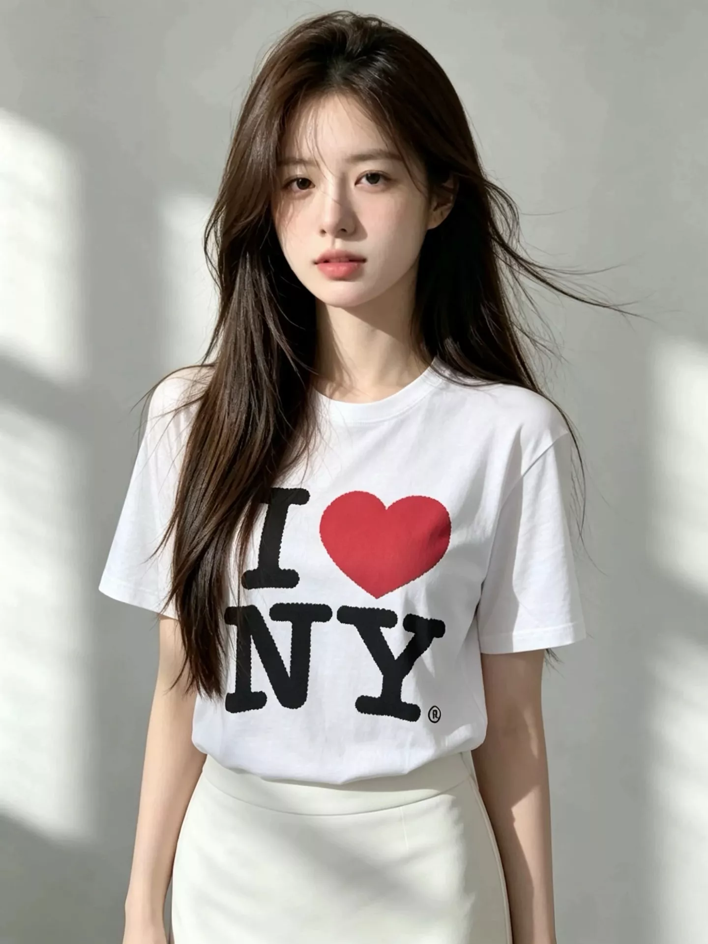 셀린느 화이트 프린트 반소매 티셔츠 상세 이미지 11