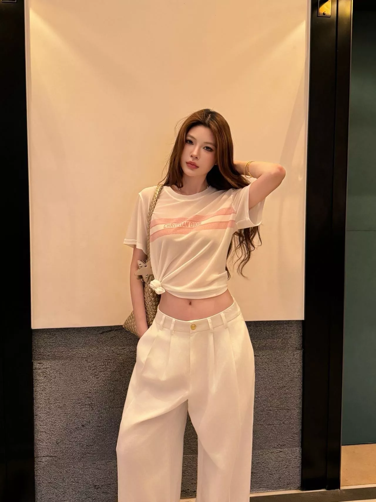디올 린넨 하이웨이스트 와이드 팬츠 상세 이미지 25
