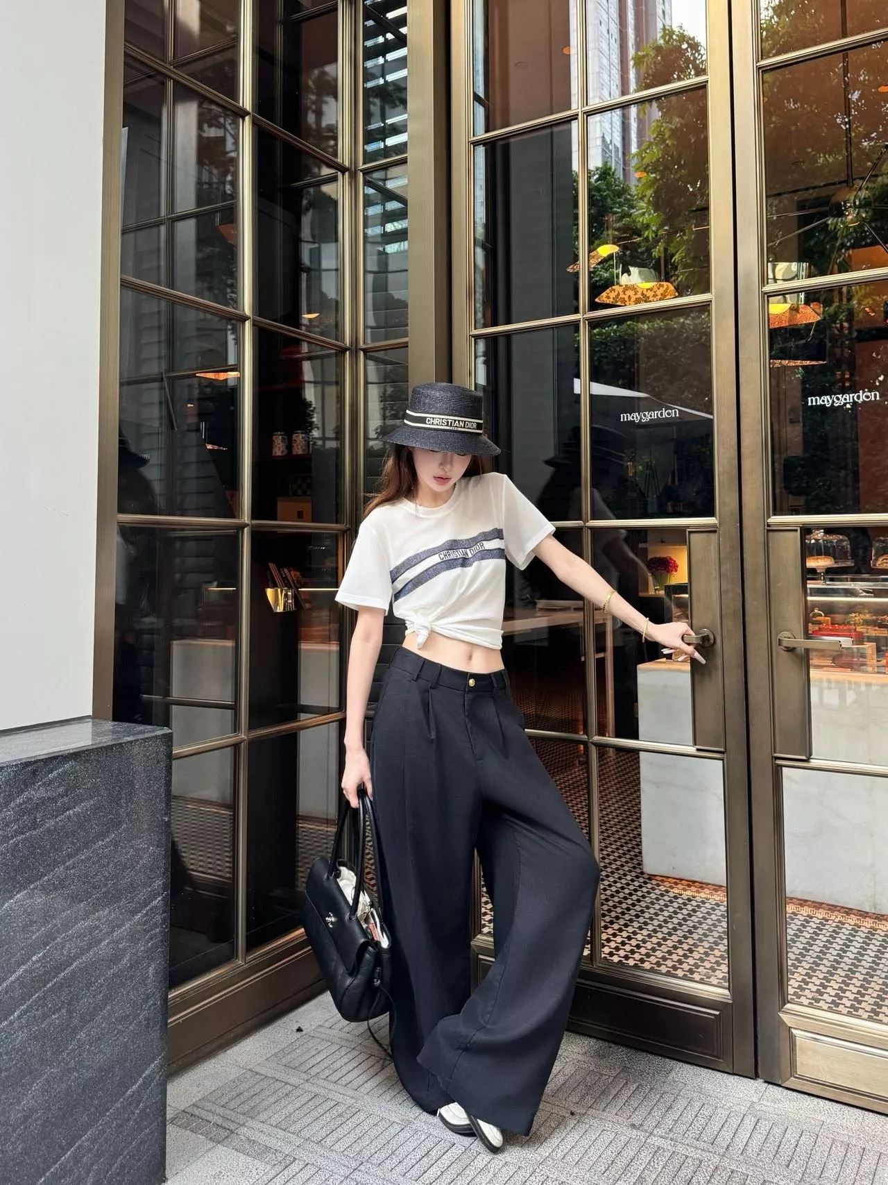 디올 린넨 하이웨이스트 와이드 팬츠 상세 이미지 11