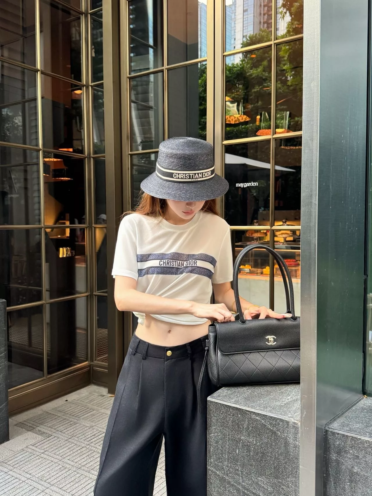 디올 린넨 하이웨이스트 와이드 팬츠 상세 이미지 19