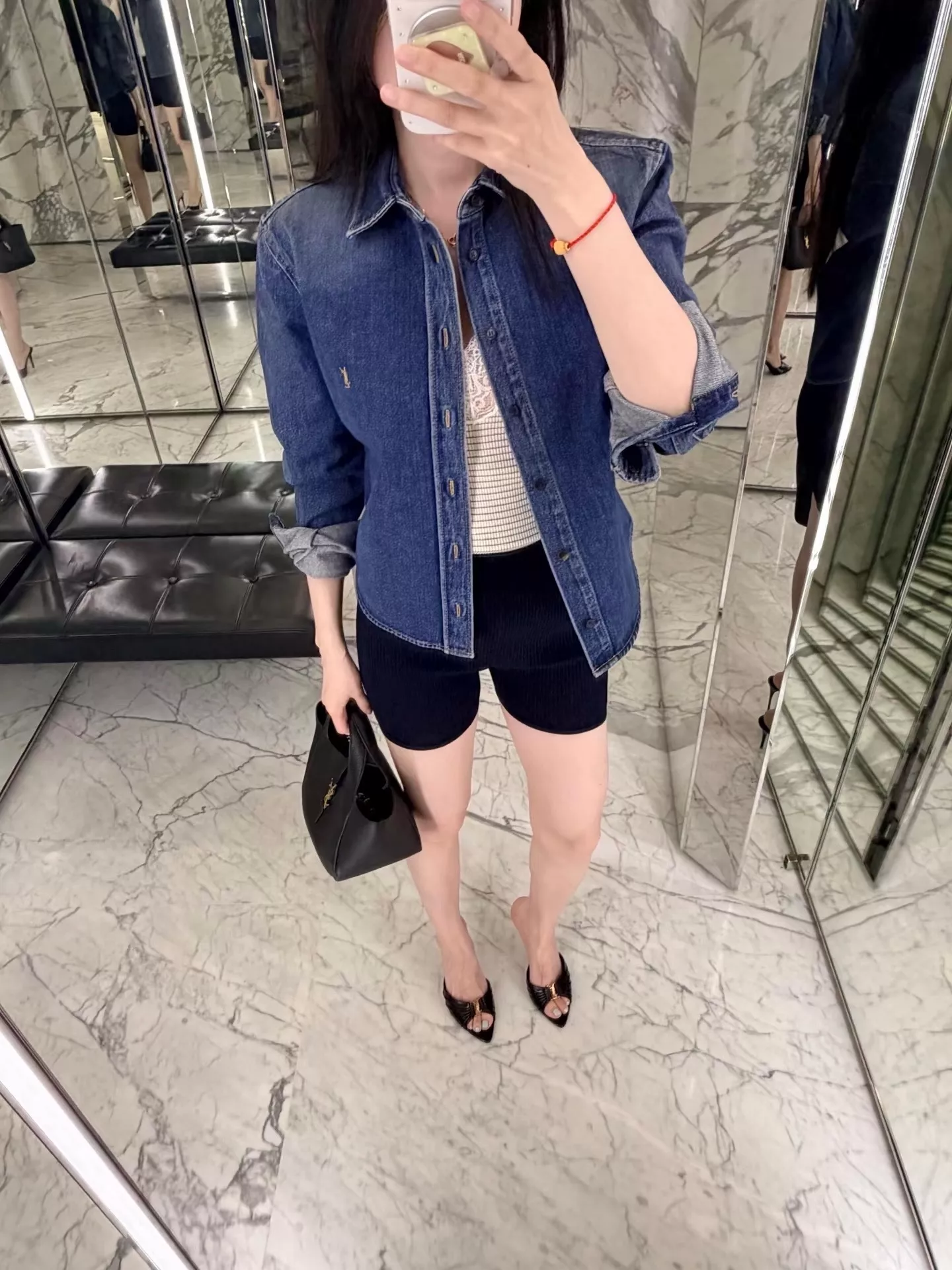 입생로랑 워싱 데님 긴소매 셔츠 상세 이미지 20