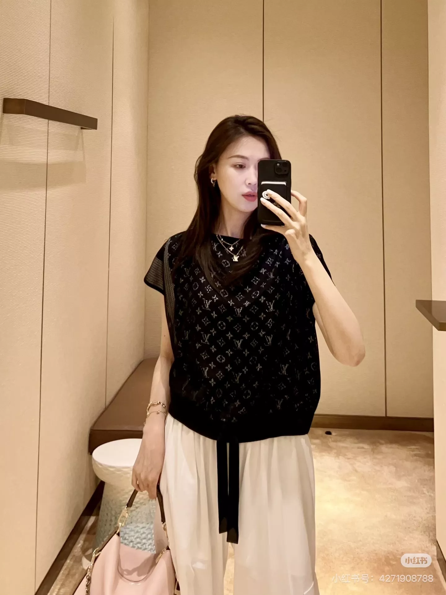 루이비통 모노그램 메쉬 크롭 팬츠 상세 이미지 19