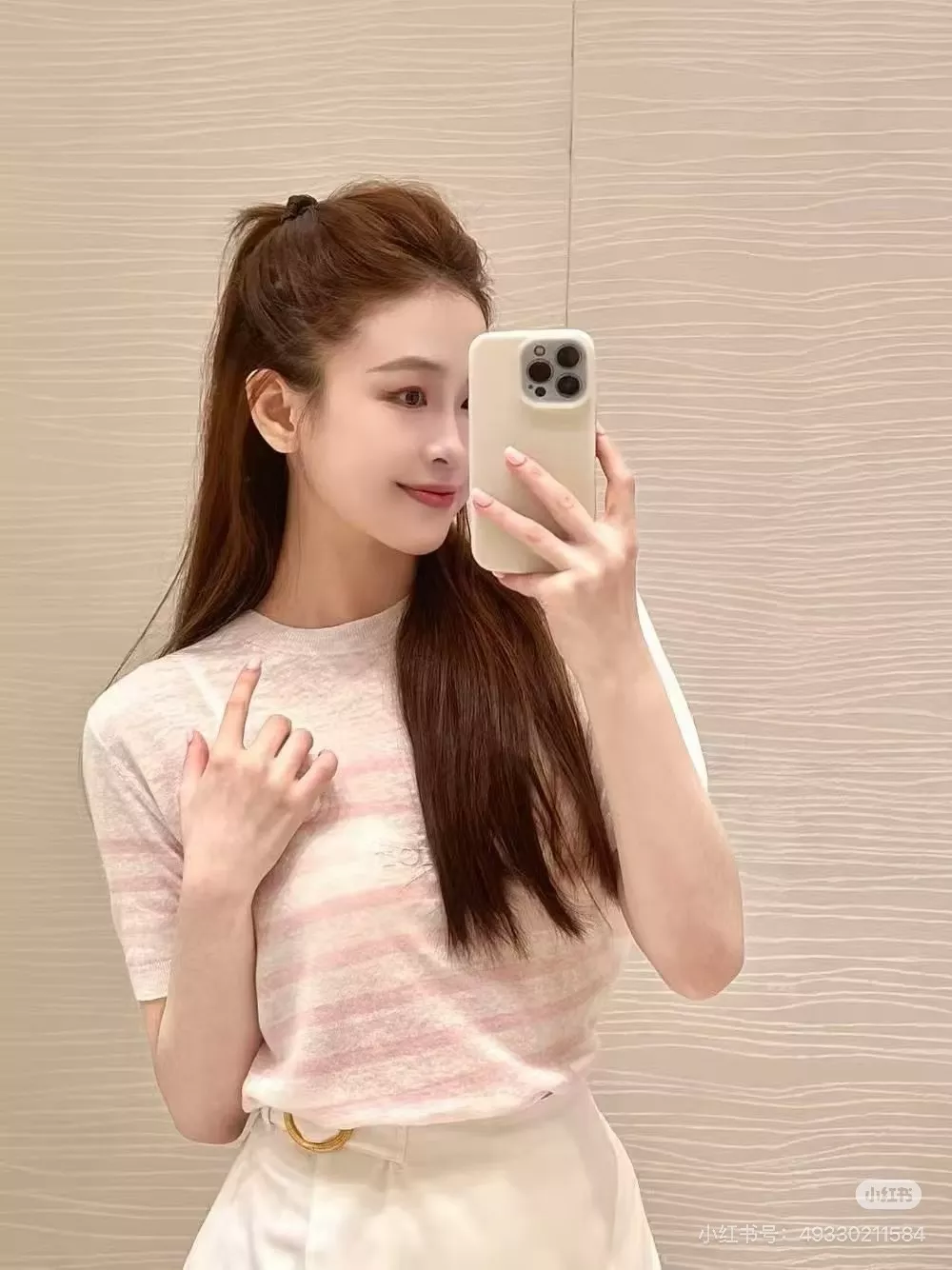 디올 고리 장식 하이웨이스트 팬츠 스커트 상세 이미지 14
