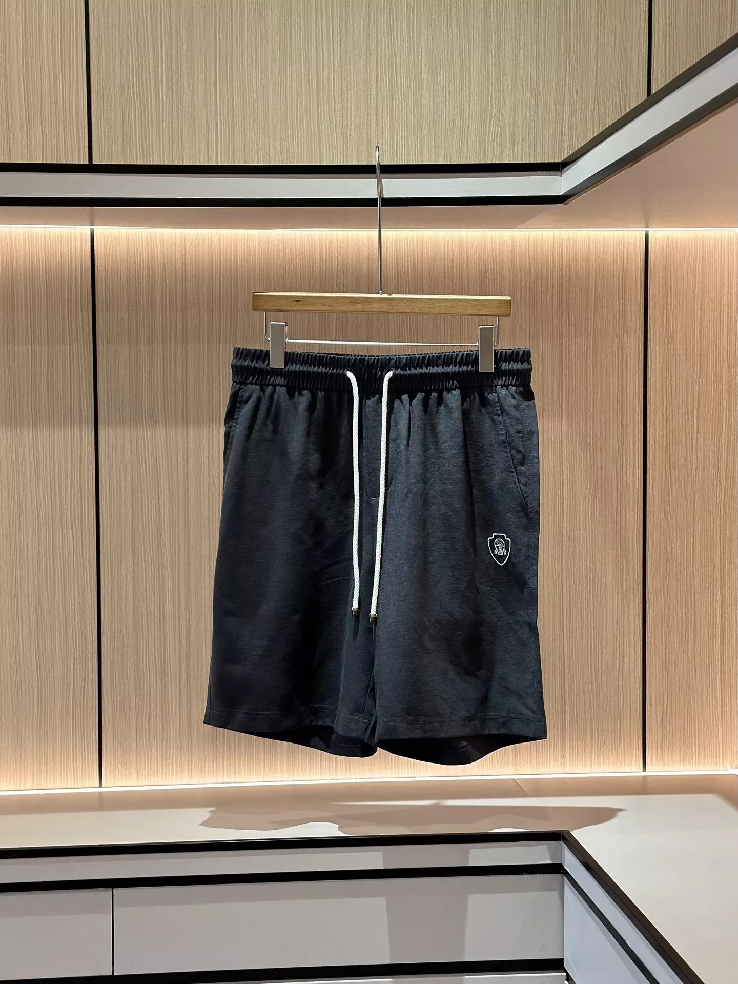 브루넬로쿠치넬리 자수 드로스트링 코튼 린넨 쇼츠 상세 이미지 8