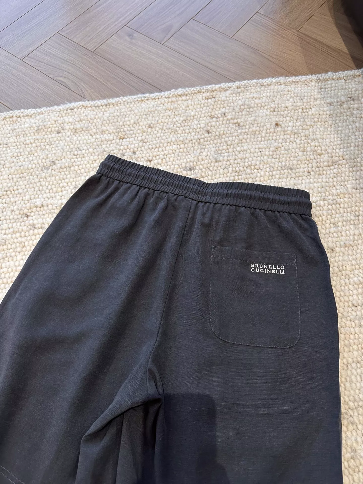 브루넬로쿠치넬리 자수 드로스트링 코튼 린넨 쇼츠 상세 이미지 18