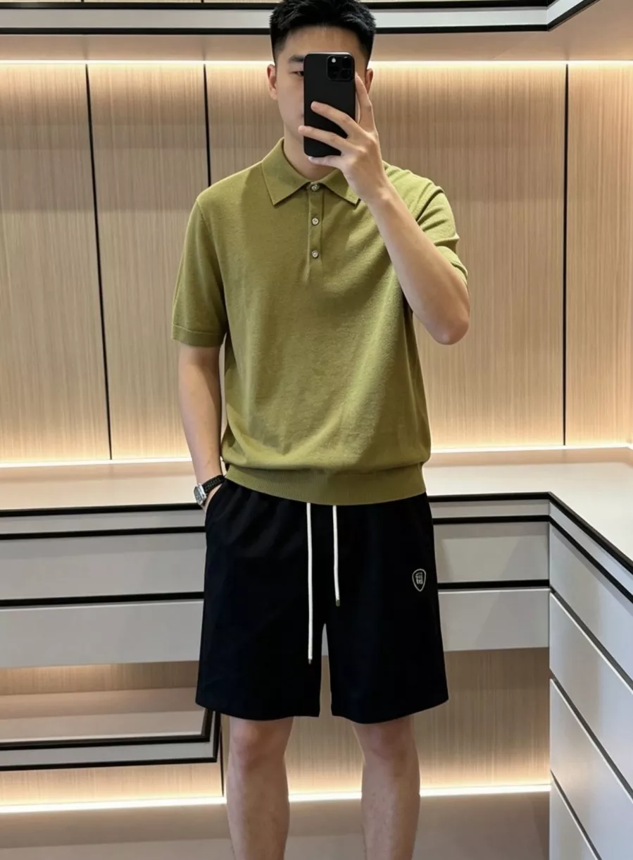 브루넬로쿠치넬리 자수 드로스트링 코튼 린넨 쇼츠 상세 이미지 57