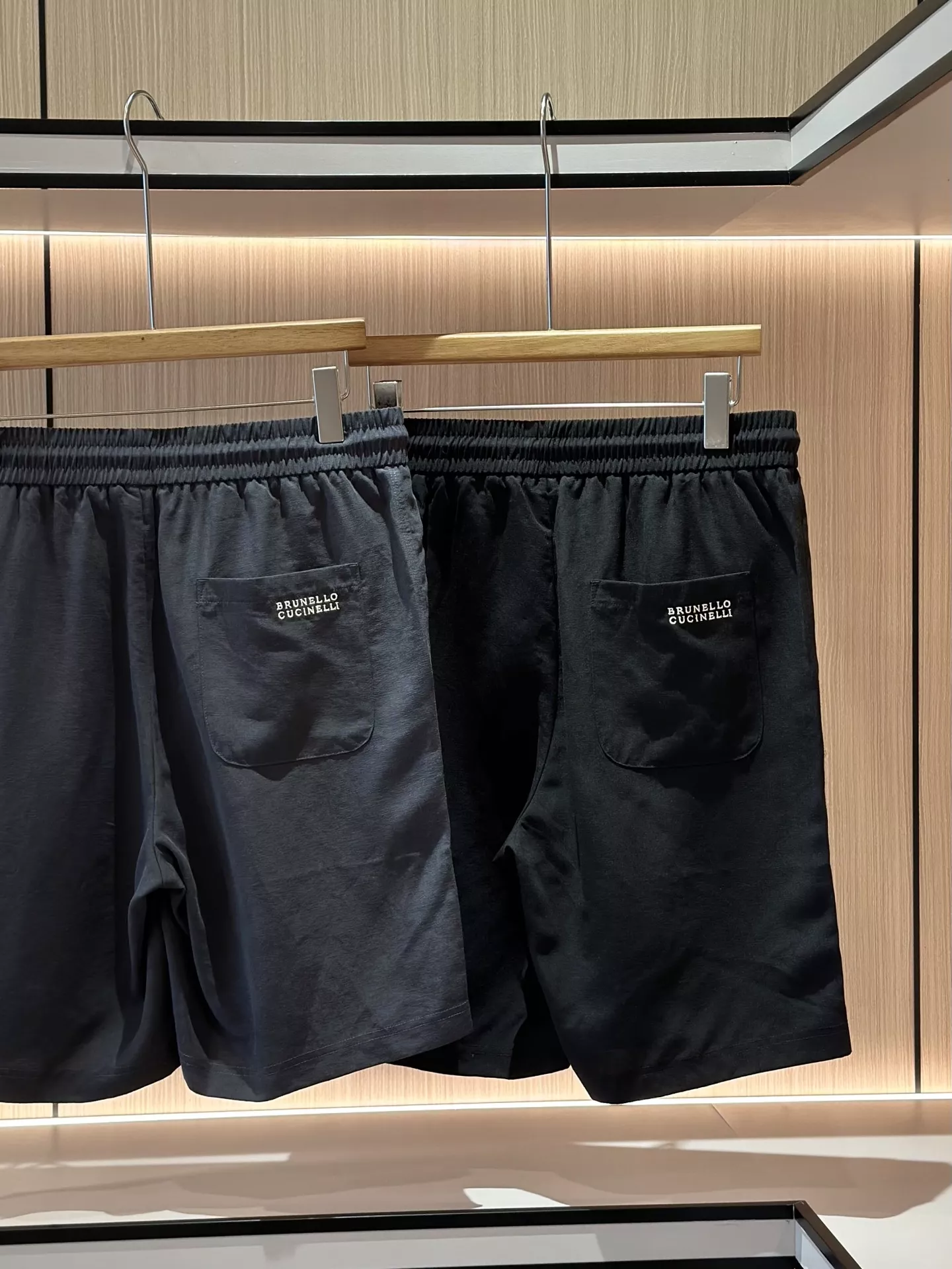 브루넬로쿠치넬리 자수 드로스트링 코튼 린넨 쇼츠 상세 이미지 7