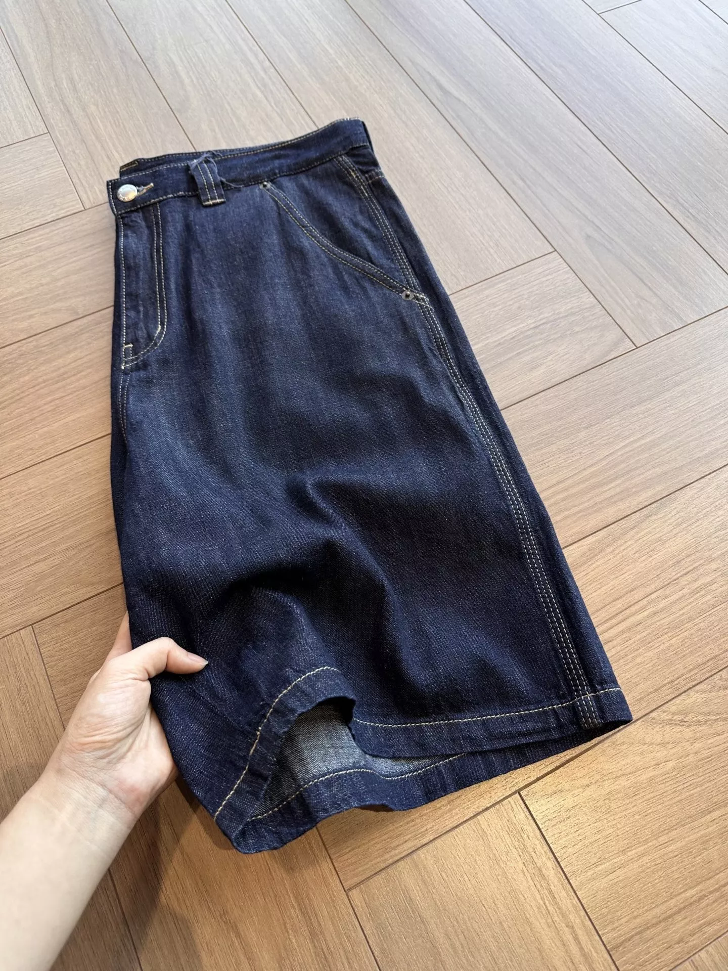 프라다 딥블루 데님 쇼트 팬츠 상세 이미지 25