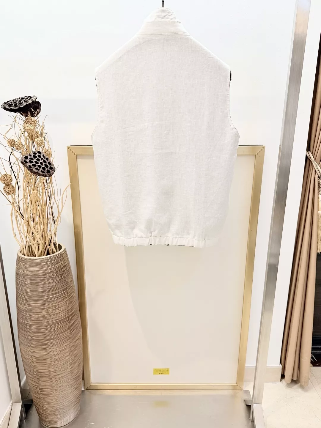 로로피아나 양면 리넨 집업 조끼 상세 이미지 2