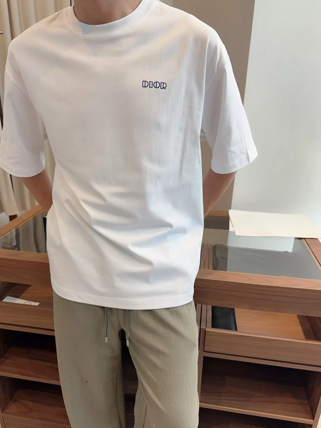디올 럭키 스타 프린트 라운드넥 반소매 티셔츠 상세 이미지 22