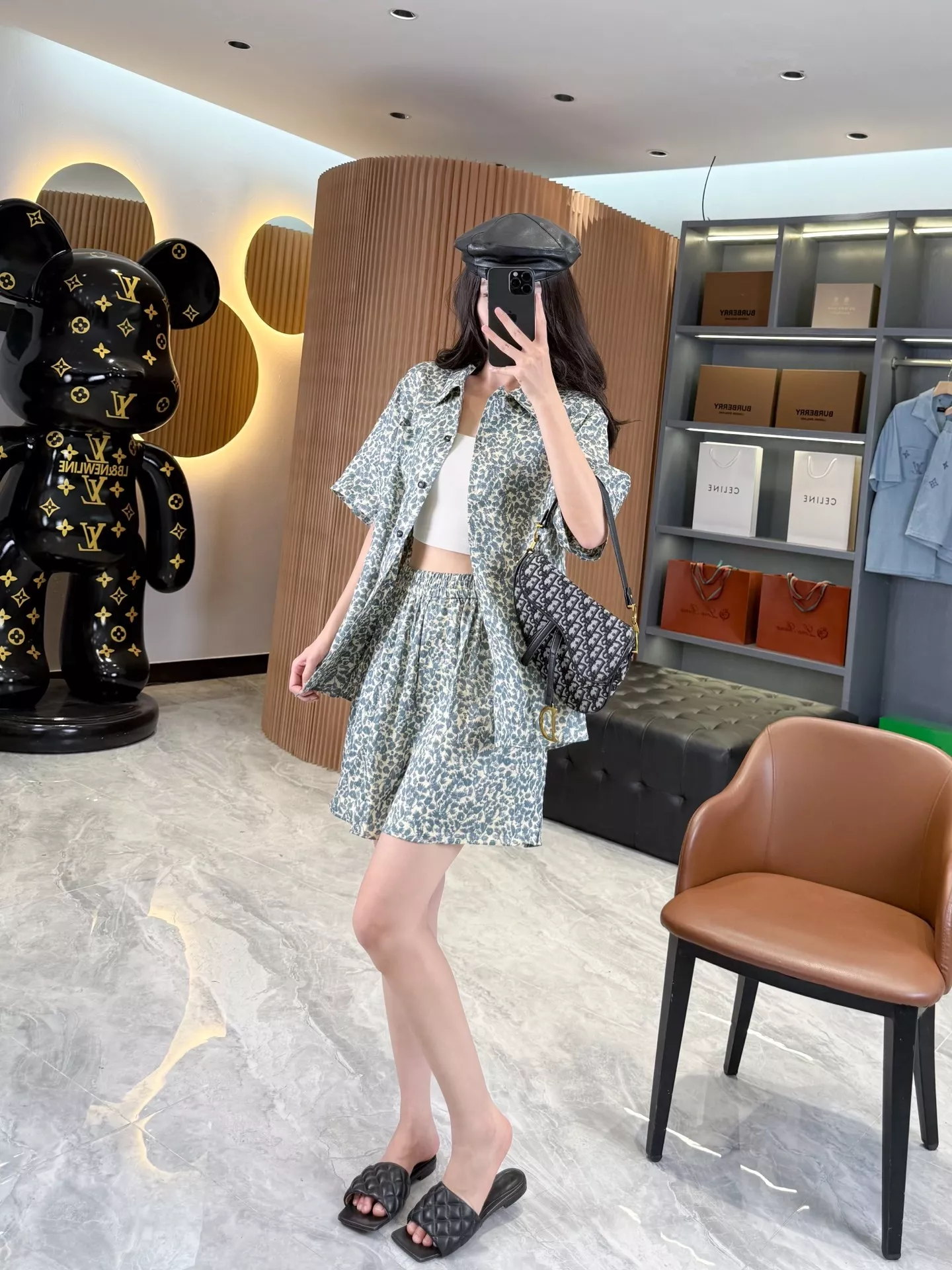 로로피아나 아마 소재 쿠바 칼라 반소매 셔츠 상세 이미지 50