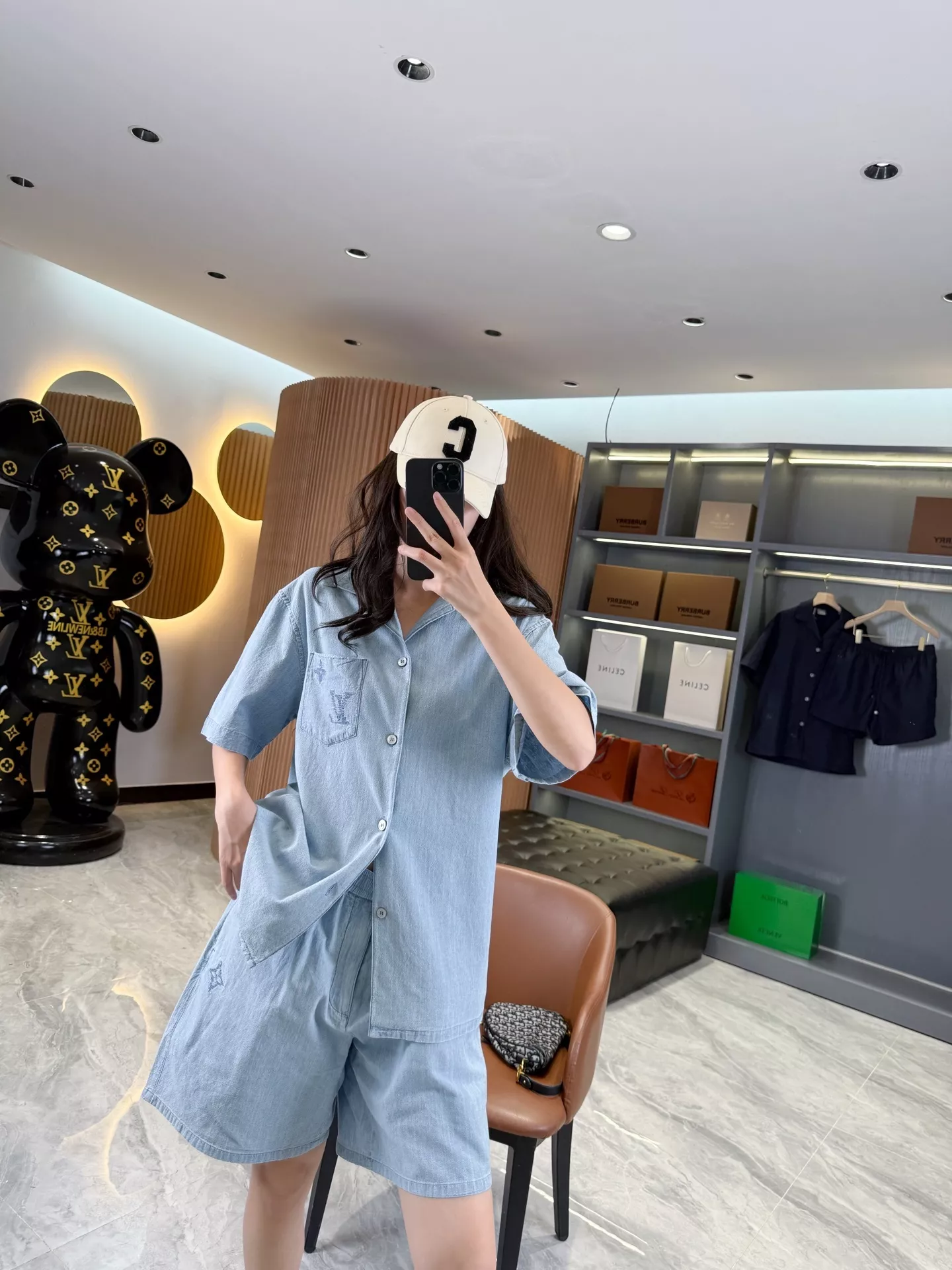 루이비통 데님 반소매 셔츠와 쇼츠 세트 상세 이미지 71