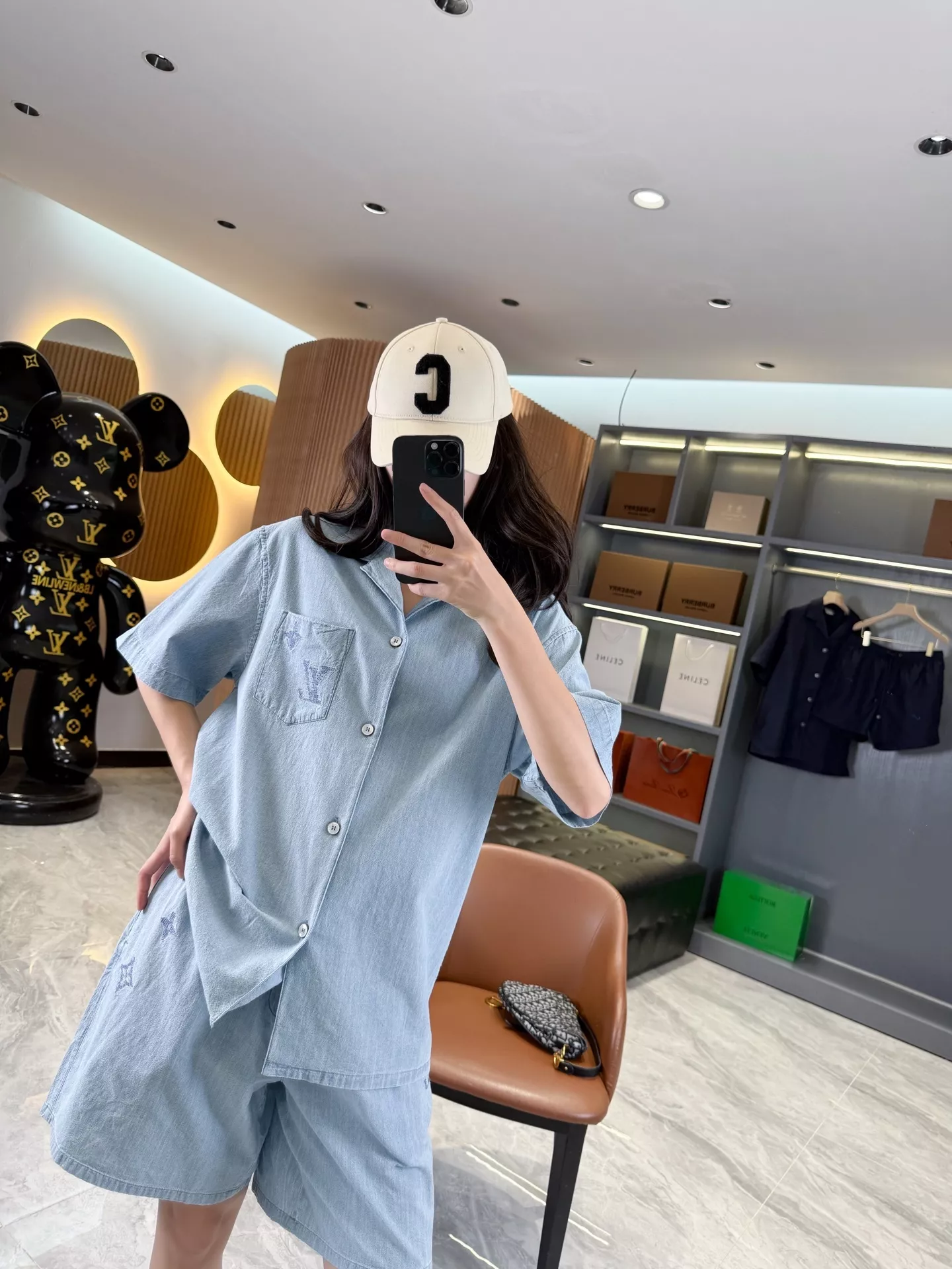 루이비통 데님 반소매 셔츠와 쇼츠 세트 상세 이미지 66