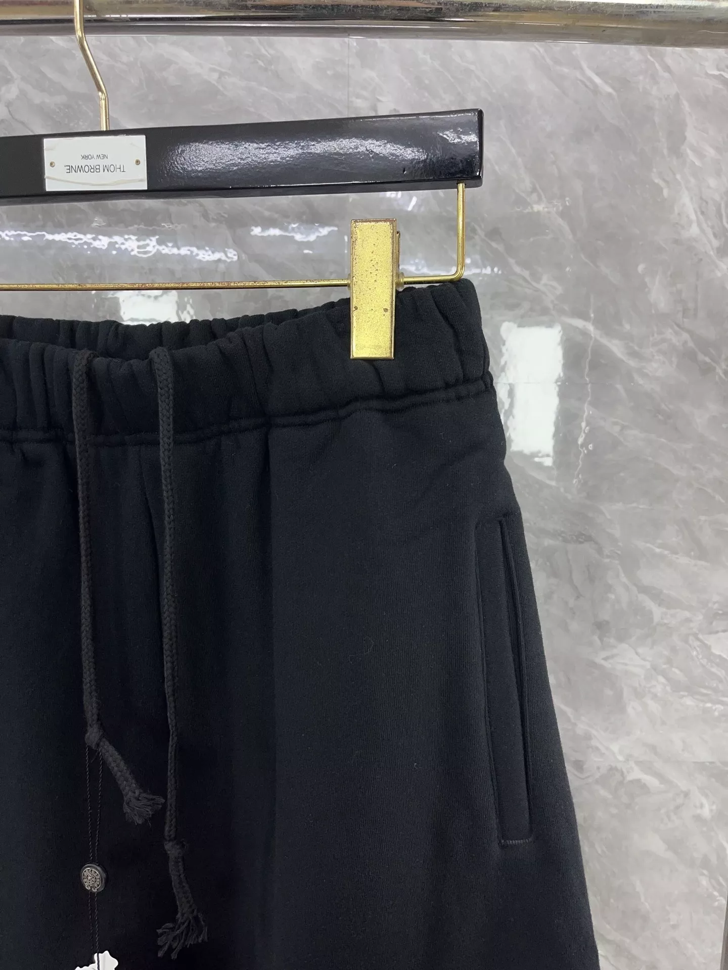 크롬하츠 삼지창 가죽 패치 포인트 하프 팬츠 상세 이미지 5