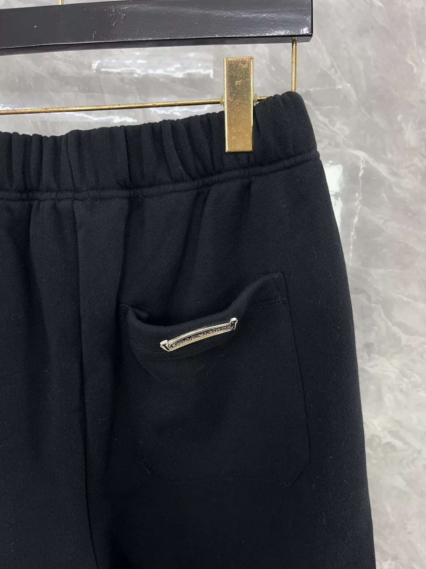 크롬하츠 삼지창 가죽 패치 포인트 하프 팬츠 상세 이미지 10