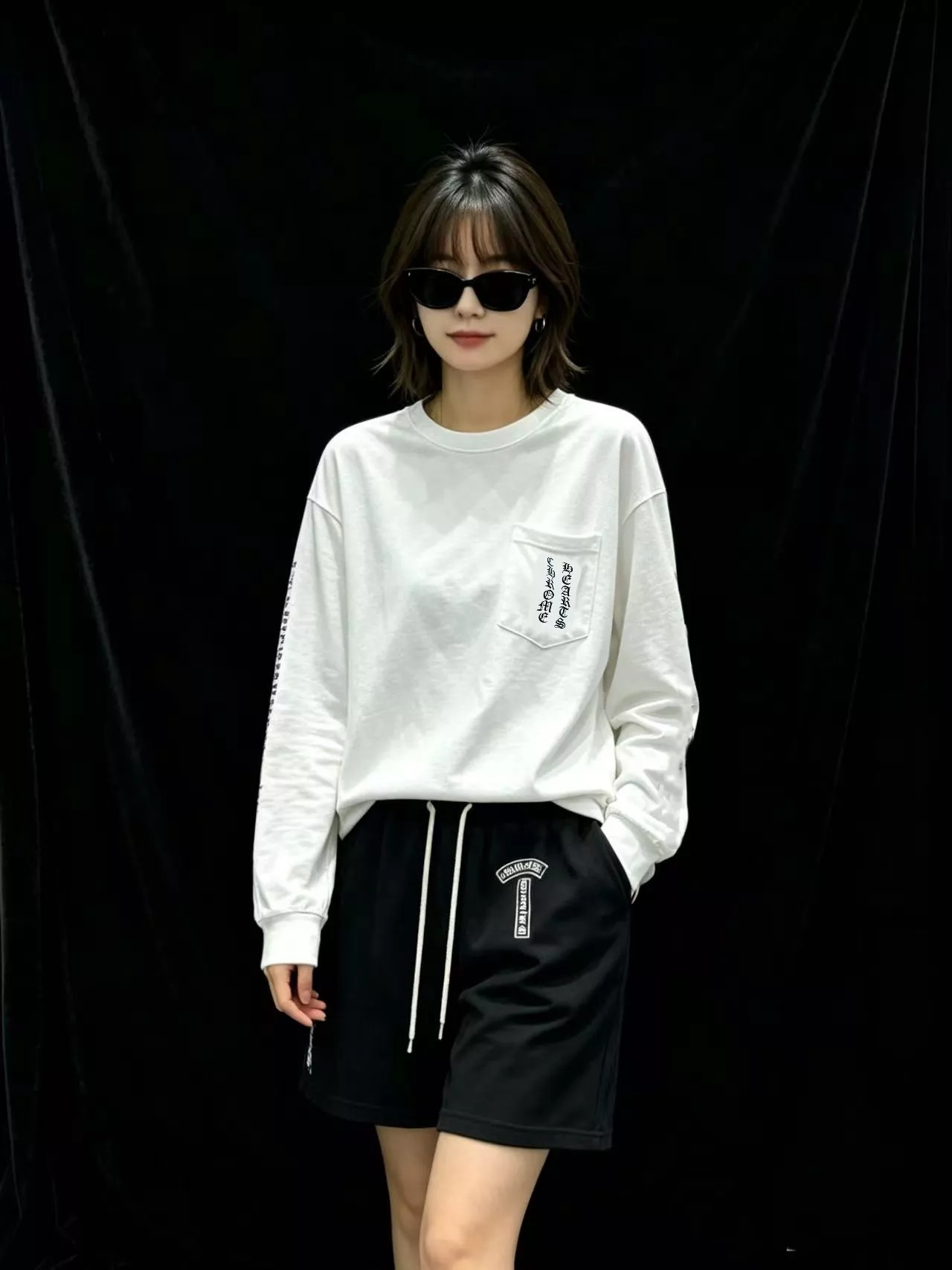 크롬하츠 크로스 그래픽 긴소매 티셔츠 상세 이미지 10