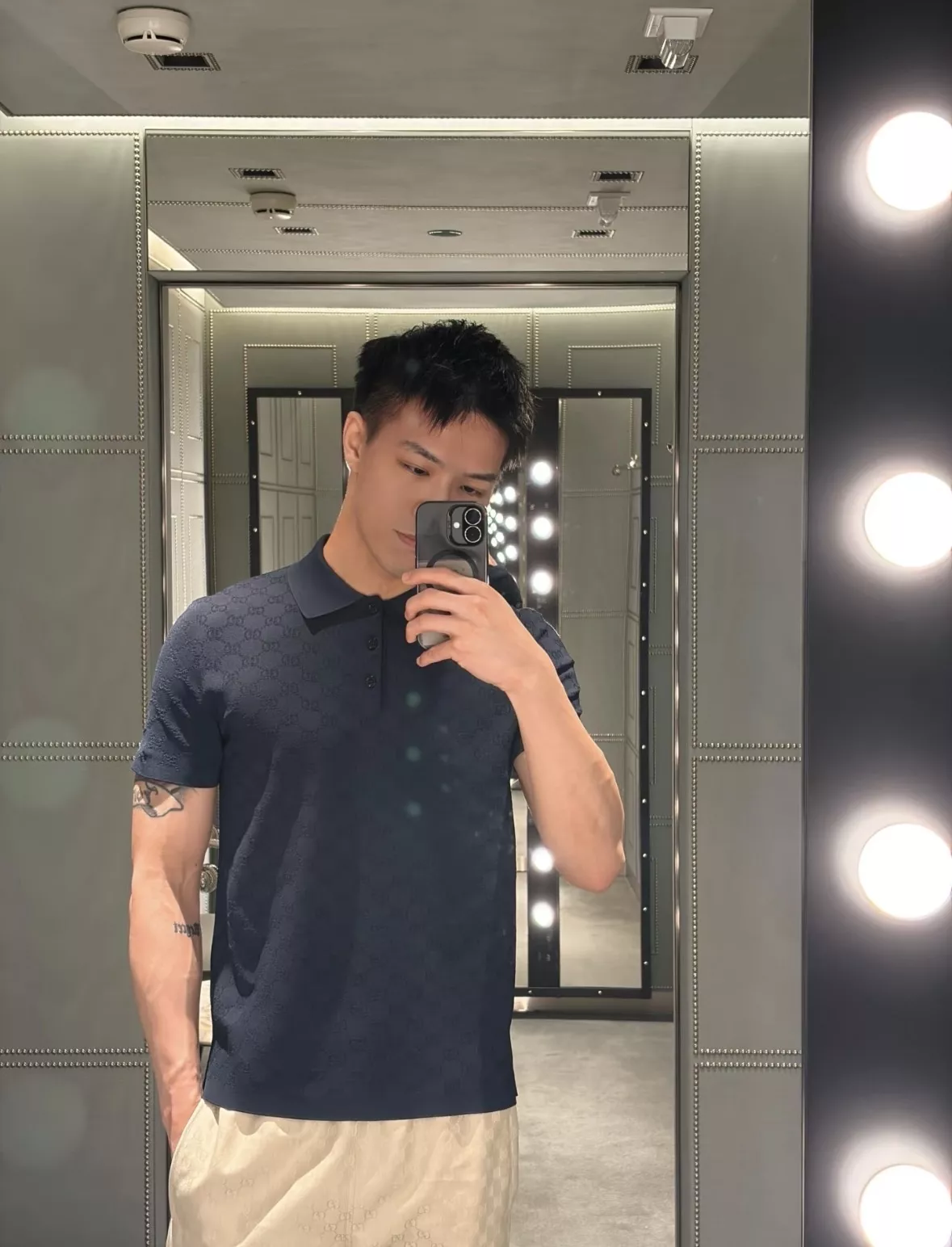 구찌 GG 자카드 반소매 폴로 셔츠 상세 이미지 26